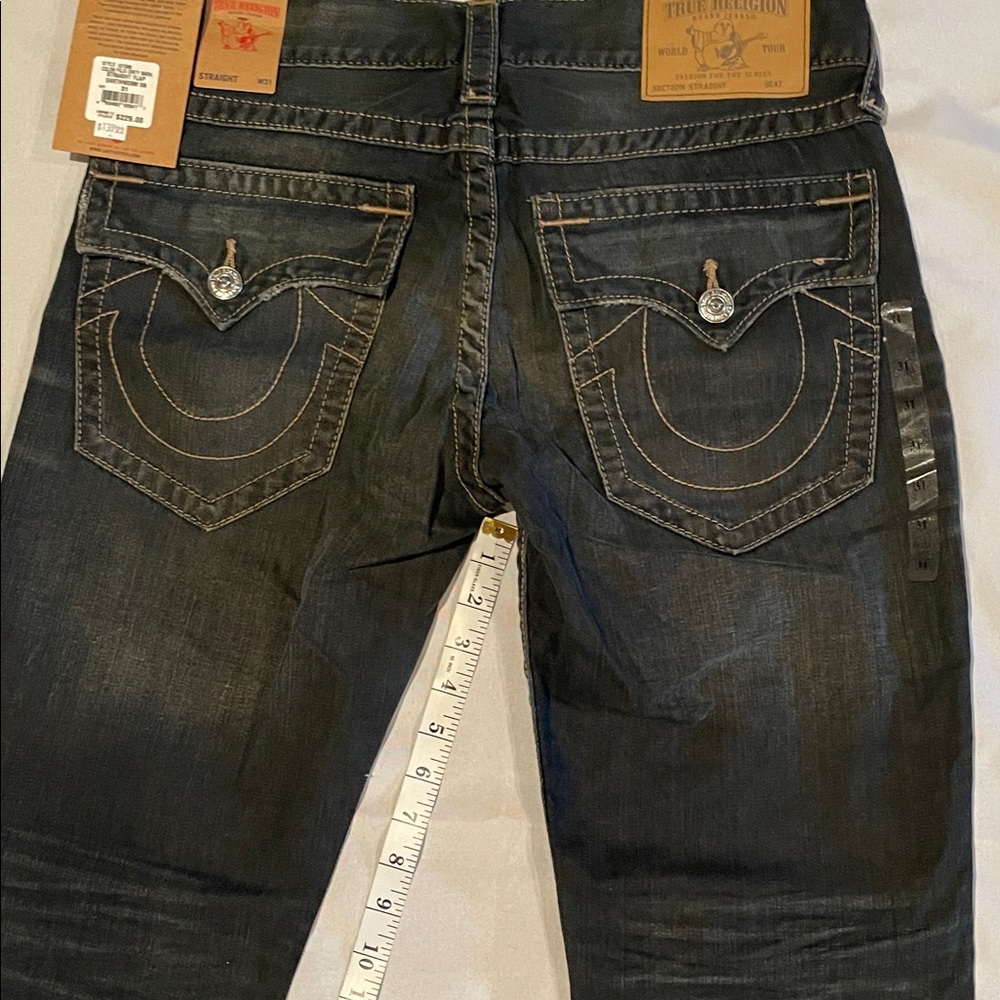 True Religion Men's NWT FEJD DIRTY BARN color Jeans straight flap style #101098